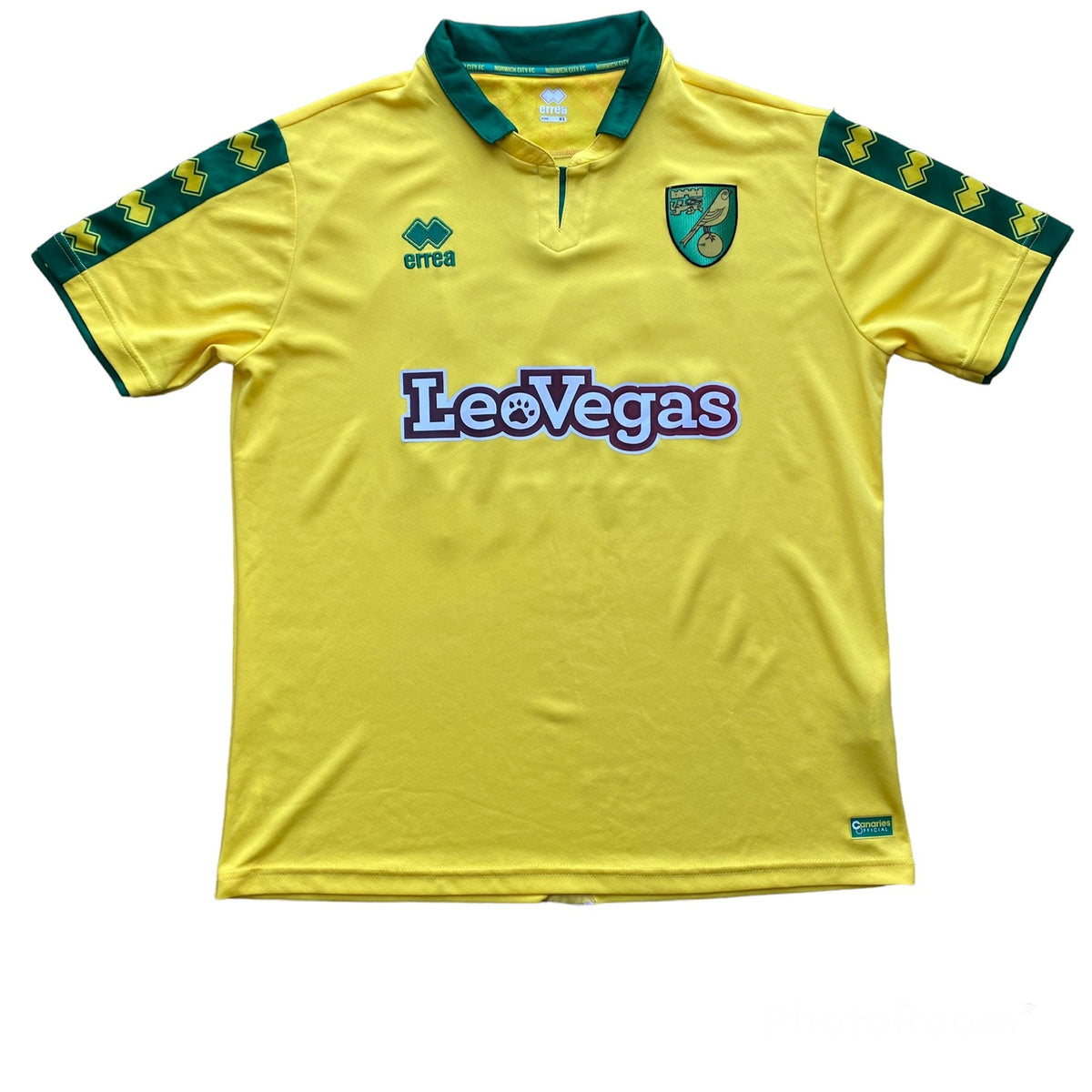 Maillot D'entraînement Errea Norwich City FC, Vert, Manches Courtes, Taille S (adulte)
