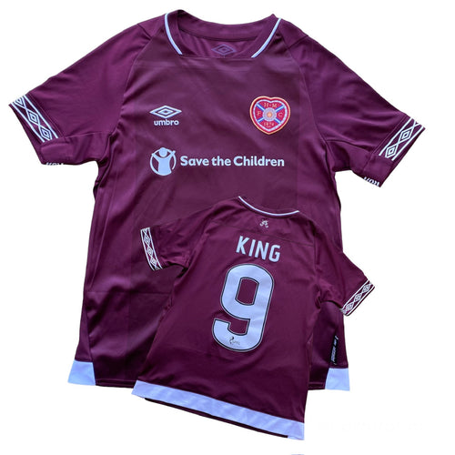 2018 19 Heart of Midlothian Home football shirt #9 King - M.Boys