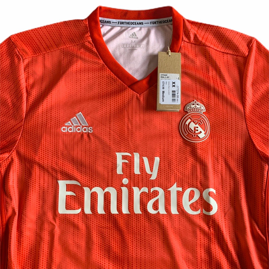 FIFA WORLD CUP REAL MADRID SOCCER JERSEY Fly Emirates 2018 2019 ADIDAS  size-M