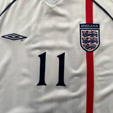 2001-03 England LS Player Spec home football shirt #11 Umbro - L