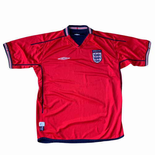 2002 04 ENGLAND AWAY FOOTBALL SHIRT (poor) - L