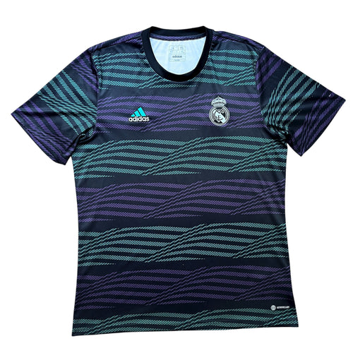 2022 23 Real Madrid pre-match football shirt Adidas (excellent) - L