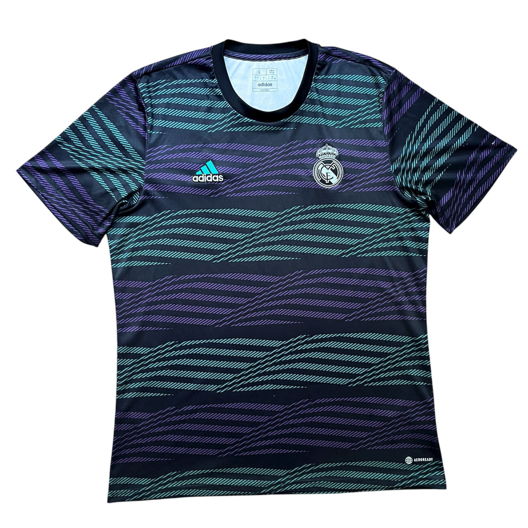 2022 23 Real Madrid pre-match football shirt Adidas (excellent) - L