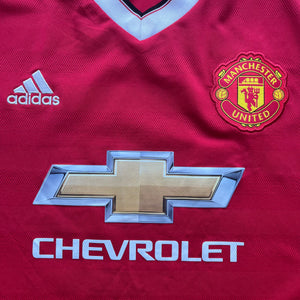 2015 16 Manchester United L/S home Football Shirt Adidas classic - 2XL