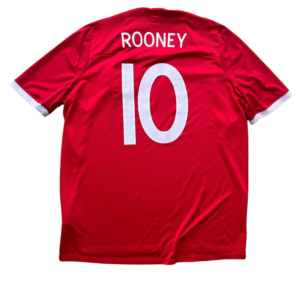 2010 11 England away football shirt #10 Rooney - L/XL (46)