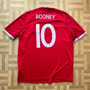 2010 11 England away football shirt #10 Rooney - L/XL (46)