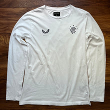 Rangers Castore white cotton t-shirt long sleeves 100% cotton  - M
