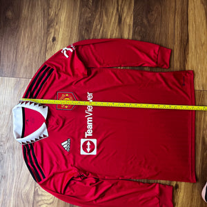 2022 23 Manchester United LS home football shirt adidas (excellent) - M