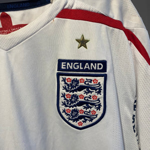 2007 09 ENGLAND HOME FOOTBALL SHIRT (good) - L