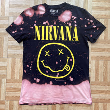 Nirvana tie dye bleached 100% cotton t-shirt - M