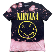 Nirvana tie dye bleached 100% cotton t-shirt - M