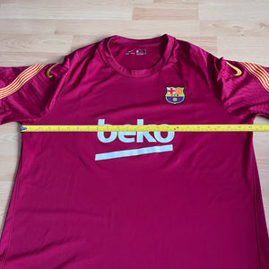 2020-21 Barcelona Nike Pre-Match Training Football Shirt - XL