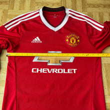 2015 16 Manchester United L/S home Football Shirt Classic Adidas - S