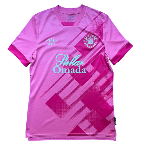 2023 24 Heart of Midlothian away football shirt Pink Umbro (good/excellent) - S