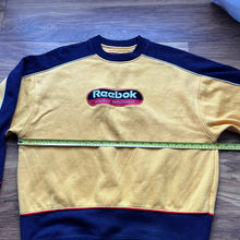 Reebok Vintage Navy & Yellow sweatshirt sweater jumper - L