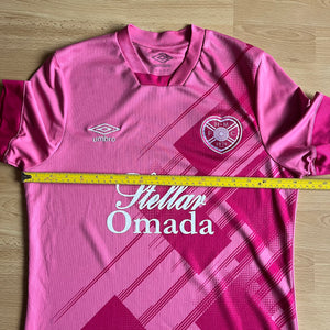 2023 24 Heart of Midlothian away football shirt Pink Umbro - S