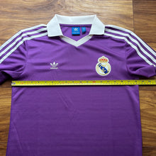 Real Madrid Adidas originals purple polo style football shirt - S