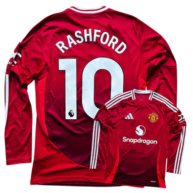 2024 25 Manchester United L/S home football shirt #10 Rashford - S