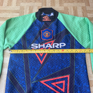 1994 96 MANCHESTER UNITED GOALKEEPER GK FOOTBALL SHIRT Umbro - Large Boys