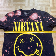 Nirvana tie dye bleached 100% cotton t-shirt - M