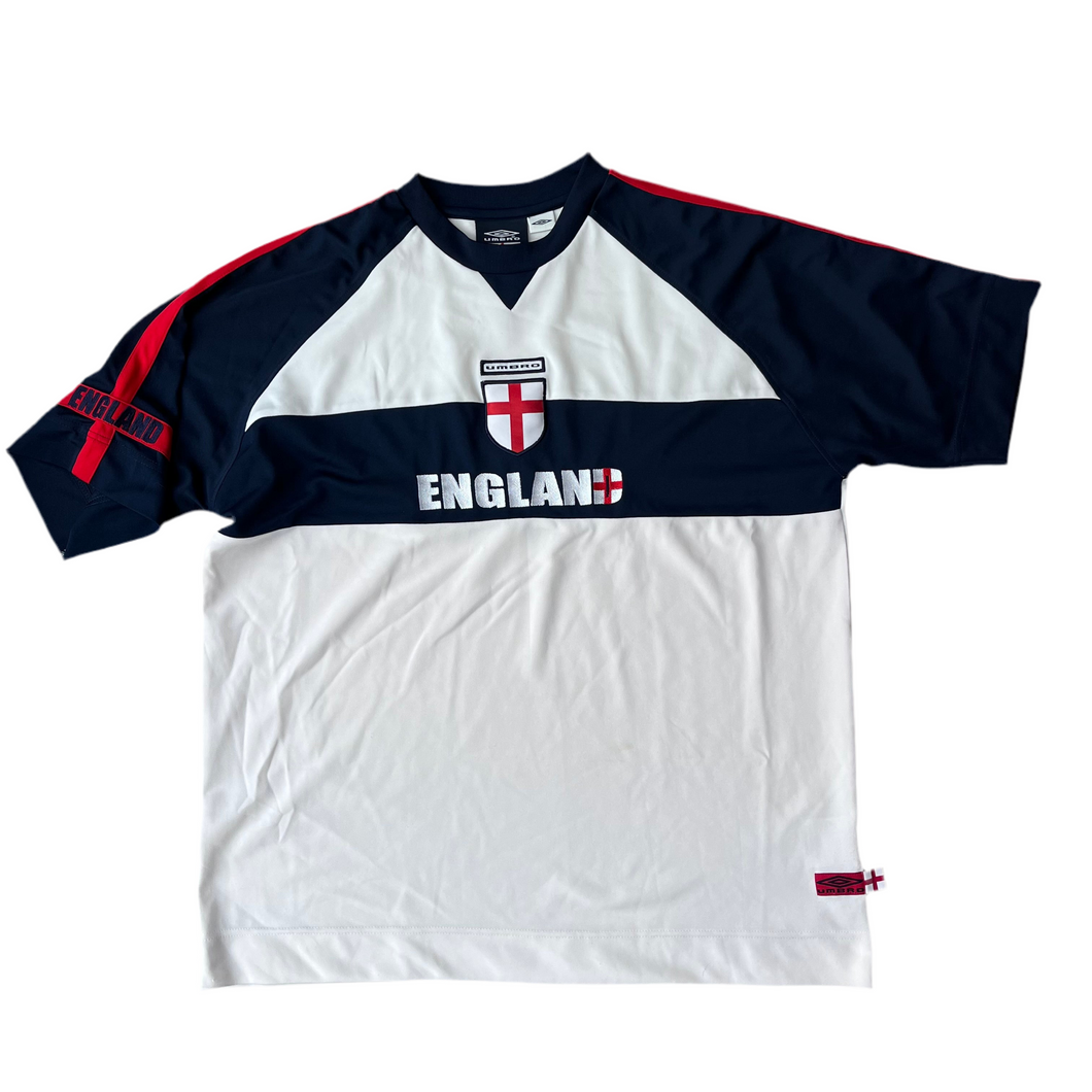 England Umbro vintage football shirt block letter - XL