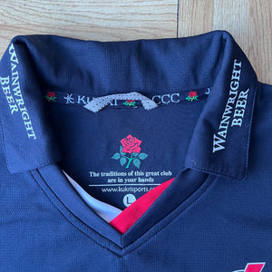 2010 Lancashire Lightening Cricket Shirt Kukri - L