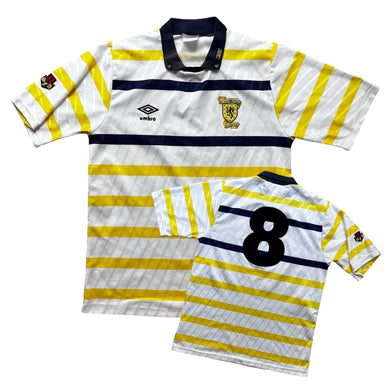 1988 91 Scotland away football shirt Umbro #8 - S