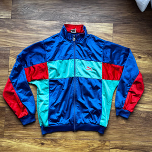Puma Vintage 90s track zip up jacket sweatshirt sweater - M (40”)