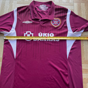 2009 10 HEART OF MIDLOTHIAN FOOTBALL SHIRT Umbro - L / XL