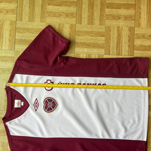 2010 11 HEART OF MIDLOTHIAN HOME FOOTBALL SHIRT - M