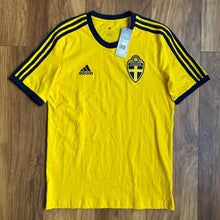 2022 Sweden DNA 3 stripes cotton football t-shirt Adidas BNWT - S