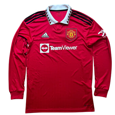 2022 23 Manchester United LS home football shirt adidas (excellent) - M