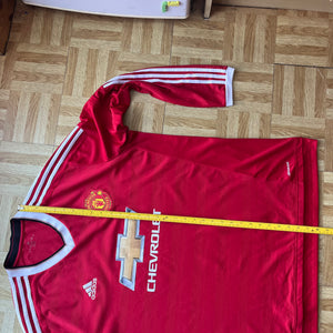 2015 16 Manchester United L/S home Football Shirt Adidas classic - 2XL