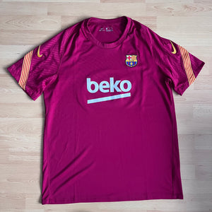 2020-21 Barcelona Nike Pre-Match Training Football Shirt - XL