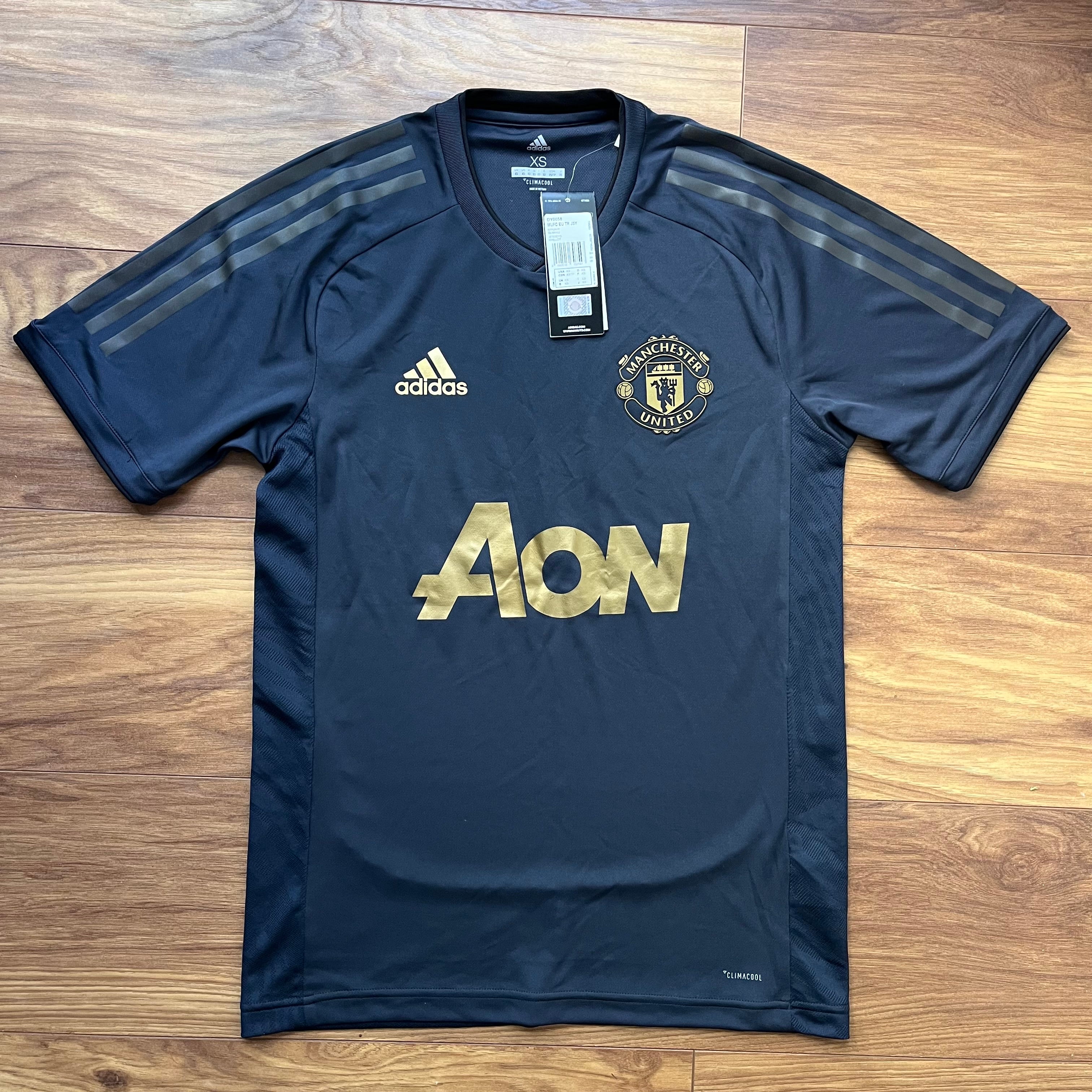 2018-19 Manchester United Adidas navy gold Training Top Adidas