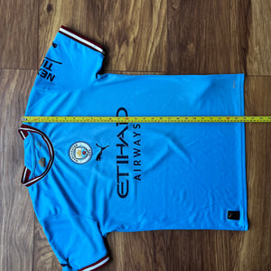 2022 23 Manchester City home football shirt #9 Haaland -S