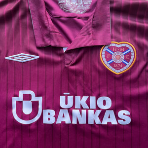 2009 10 HEART OF MIDLOTHIAN FOOTBALL SHIRT Umbro - L / XL