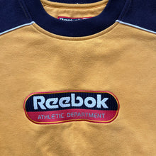 Reebok Vintage Navy & Yellow sweatshirt sweater jumper - L
