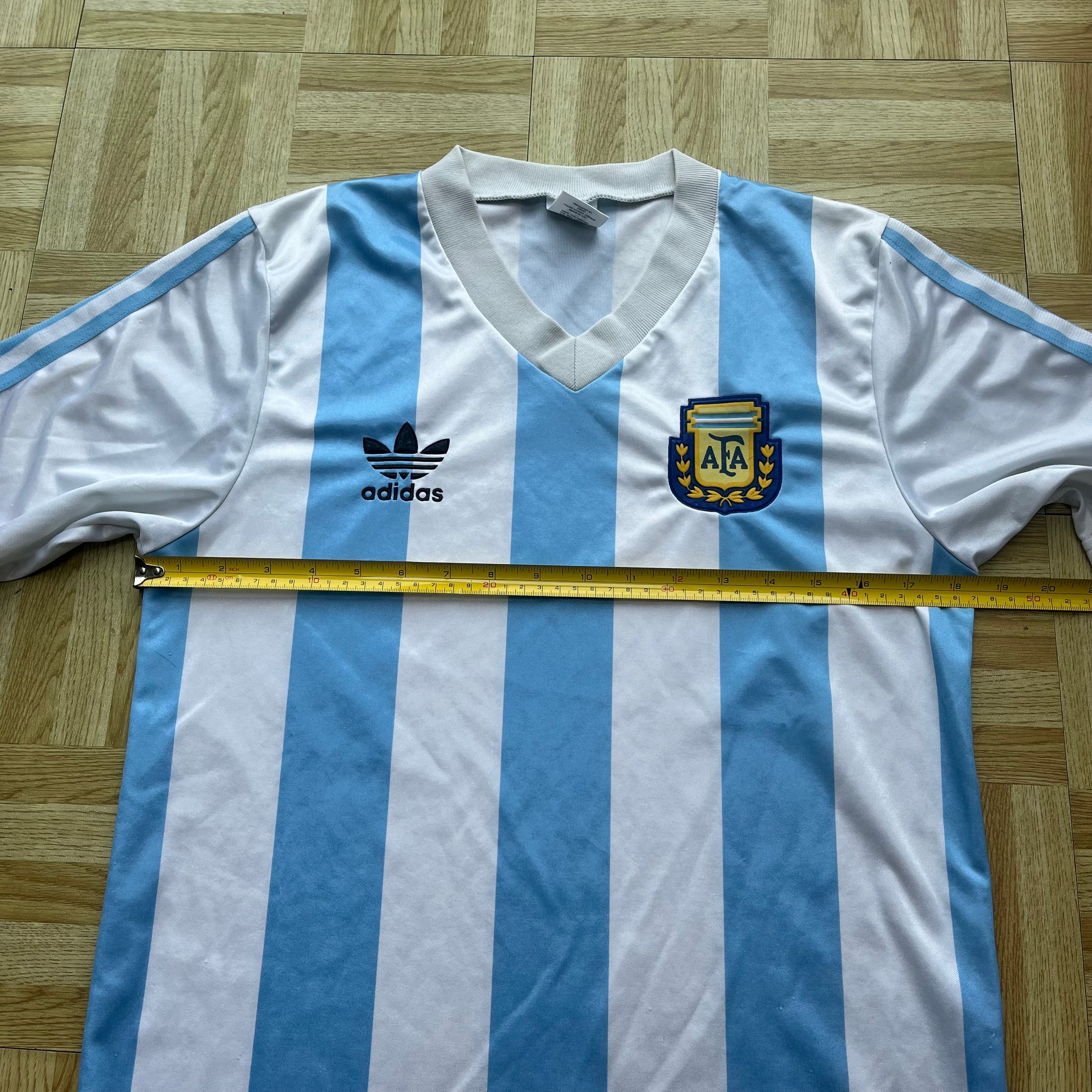1990 91 Argentina home Football Shirt Adidas Original Vintage S