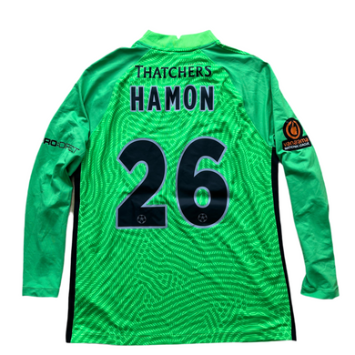 Torquay United Match Worn Issue goalkeeper Football Shirt Player #26 Hamon GK