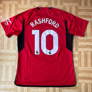 2023-24 Manchester United home football shirt #10 Rashford  - L