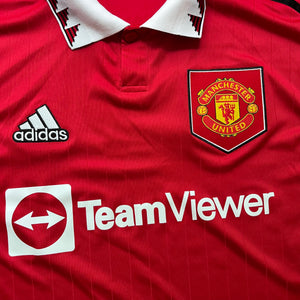 2022 23 Manchester United LS home football shirt adidas (excellent) - M