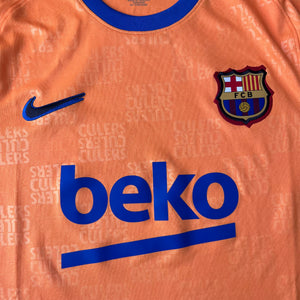 2021-22 Barcelona Nike Pre-Match Training Football Shirt - S