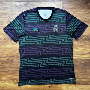 2022 23 Real Madrid pre-match football shirt Adidas (excellent) - L