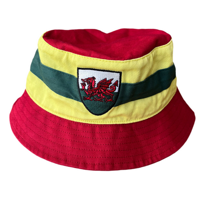 Wales Manav bucket hat Football Embroidered Welsh Adult 100% cotton