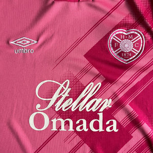 2023 24 Heart of Midlothian away football shirt Pink Umbro - S