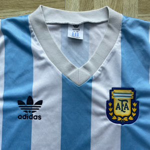 1990 91 Argentina home Football Shirt Adidas Original Vintage - S