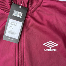 Umbro Maroon and white football track jacket activewear - s