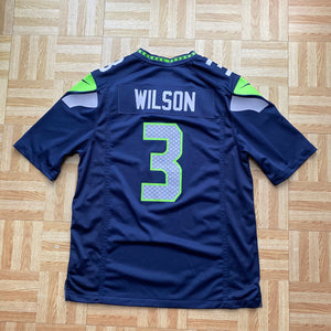 NFL Seattle Seahawks #3 Russell Wilson American Football Jersey - L