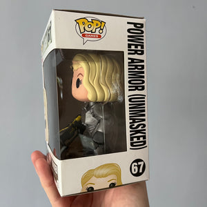 Funko Pop! Vinyl: Fallout - power armour (unmasked) female #67 boxed excellent